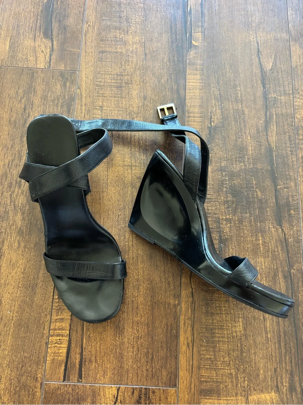 Prada Ankle-Strap Wedges